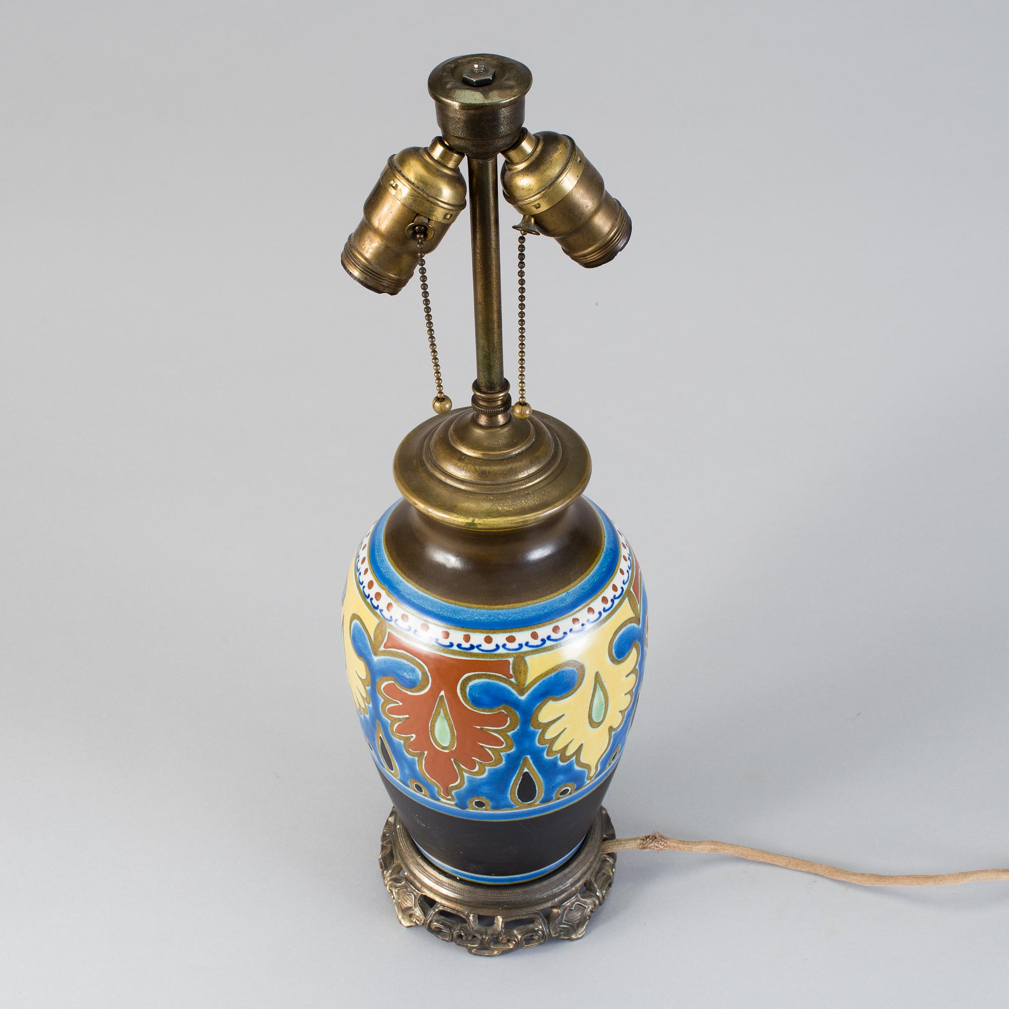 Table lamp, Gouda, Holland, early 20 th century.
