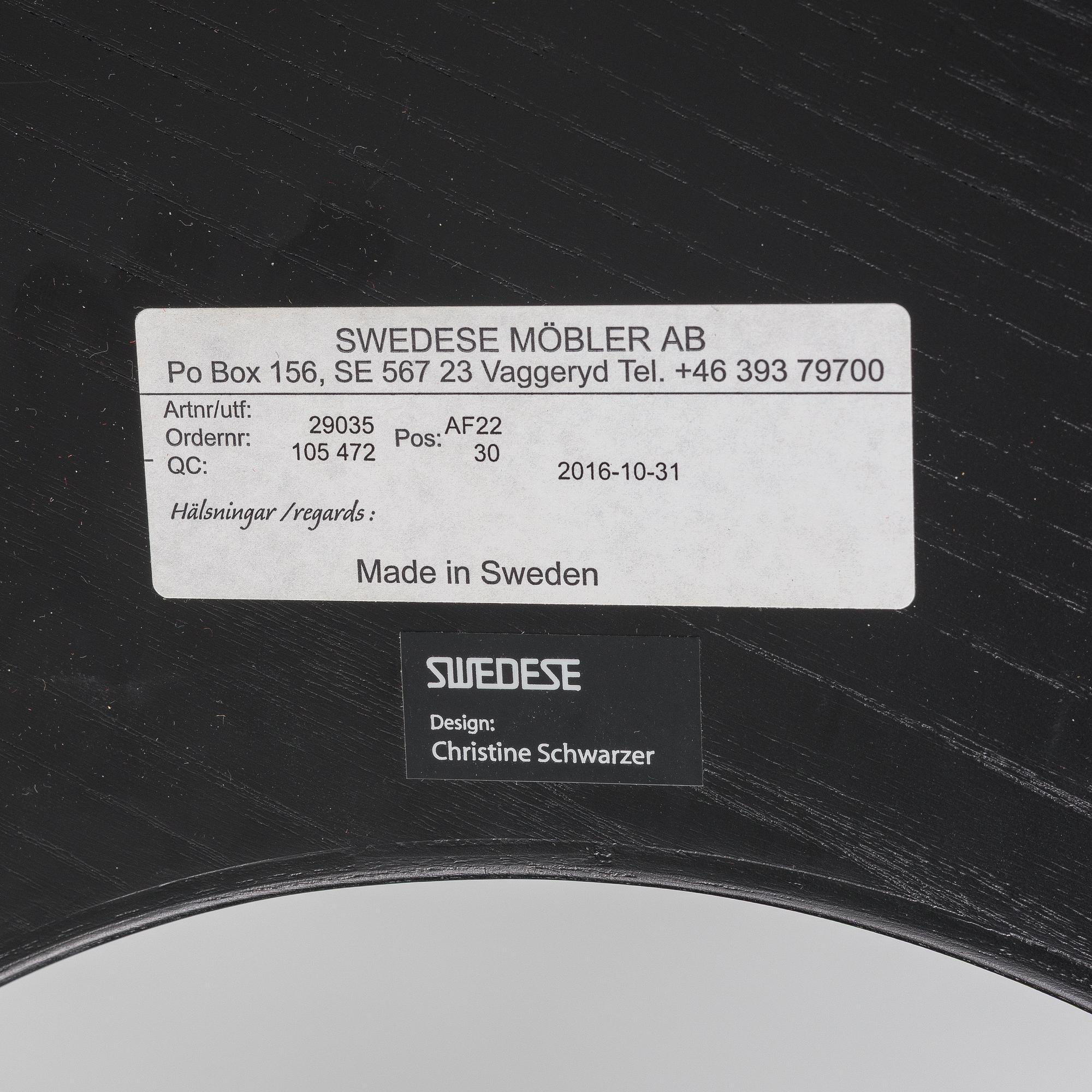 Christine Schwarzer, a coffee table, "Flower", Swedese.