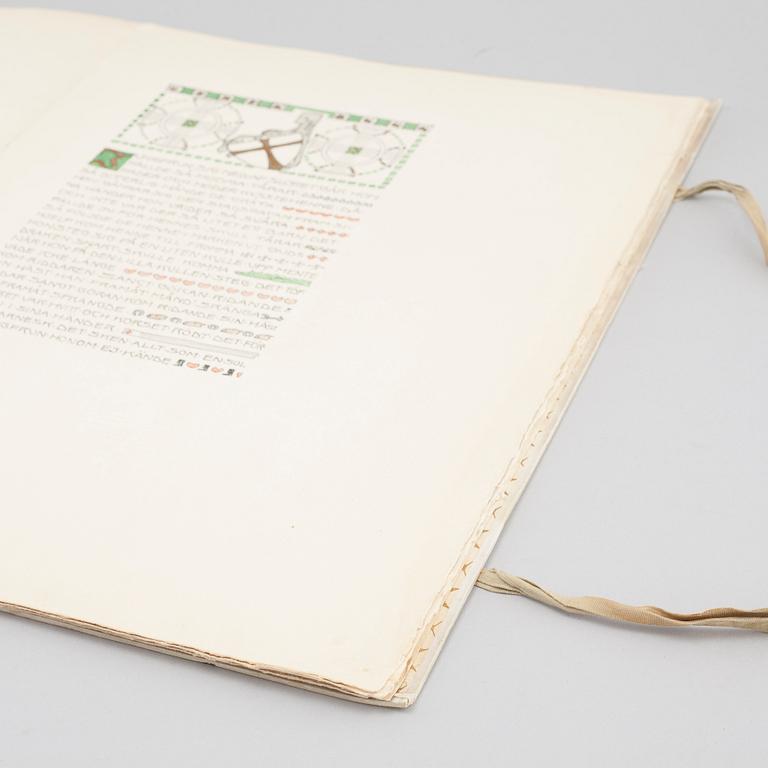 and ARVID AUGUST AFZELIUS, original manuscript and five watercolors, 1907.