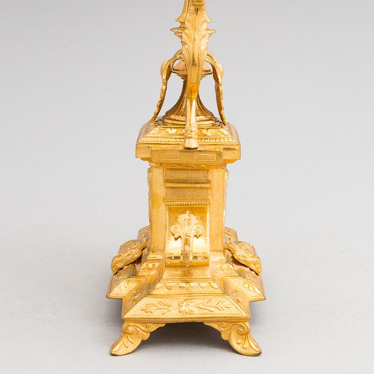 A 19th-Century candelabrum for seven candles.