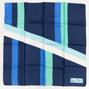 Nina Ricci, five silk scarves.