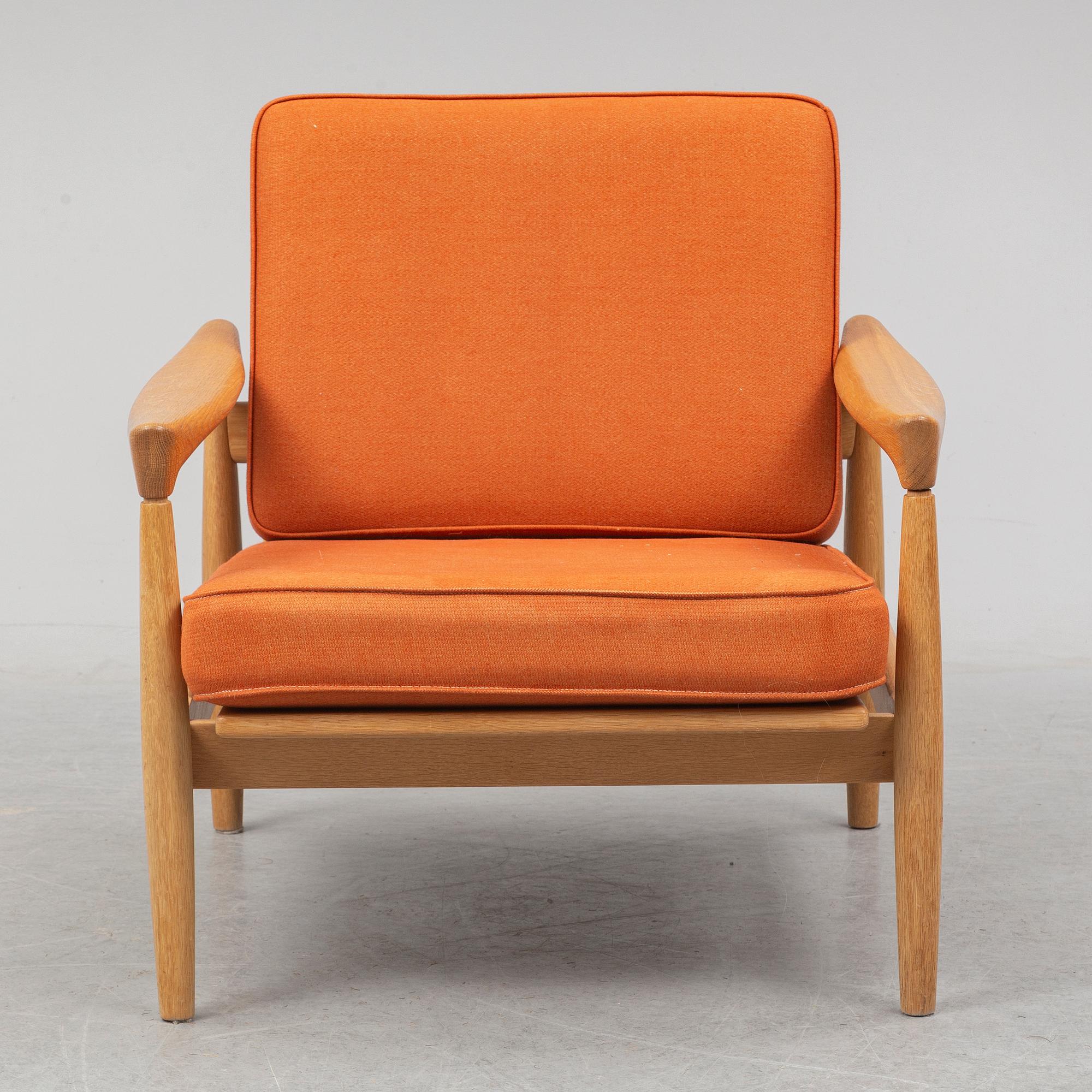 ERIK WÖRTZ, a 'Kolding' oak easy chair from IKEA, 1960's.