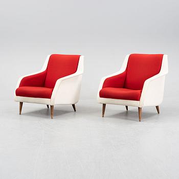 A pair of lounge chairs attributed to Gio Ponti, possibly for Cassina.