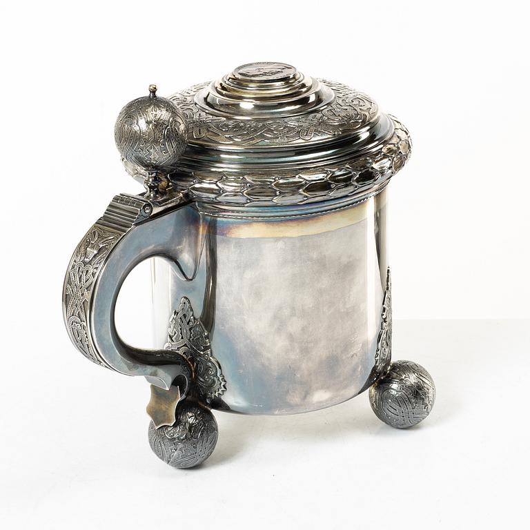 C.G. Hallberg, A silver tankard, Stockholm 1952.