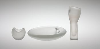 Timo Sarpaneva, GLASSKULPTURER, 3 ST.