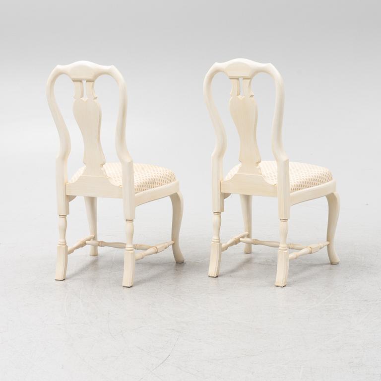 Twelve 'Näsbyholm' Rococo style chairs, KA Roos, Helsingborg, circa 2000.