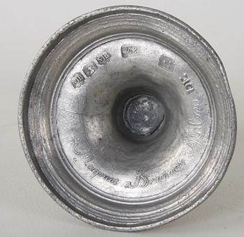 LJUSSTAKE, tenn, gustaviansk, Magnus Bergman, Malmö (1794-1809).