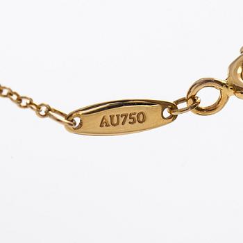 Tiffany & Co, Elsa Peretti, an 18K gold 'Diamonds by the Yard' necklace with a brilliant-cut diamond.