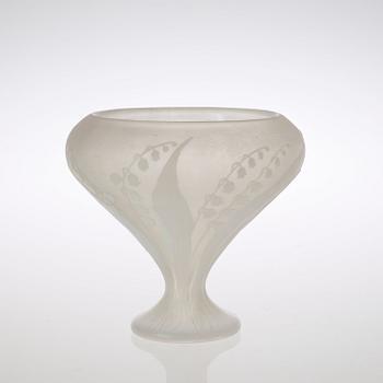 A Karl Lindeberg Art Nouveau cameo glass vase, Kosta.