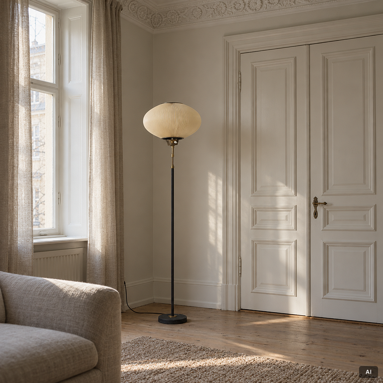 A floor lamp, 1950s.