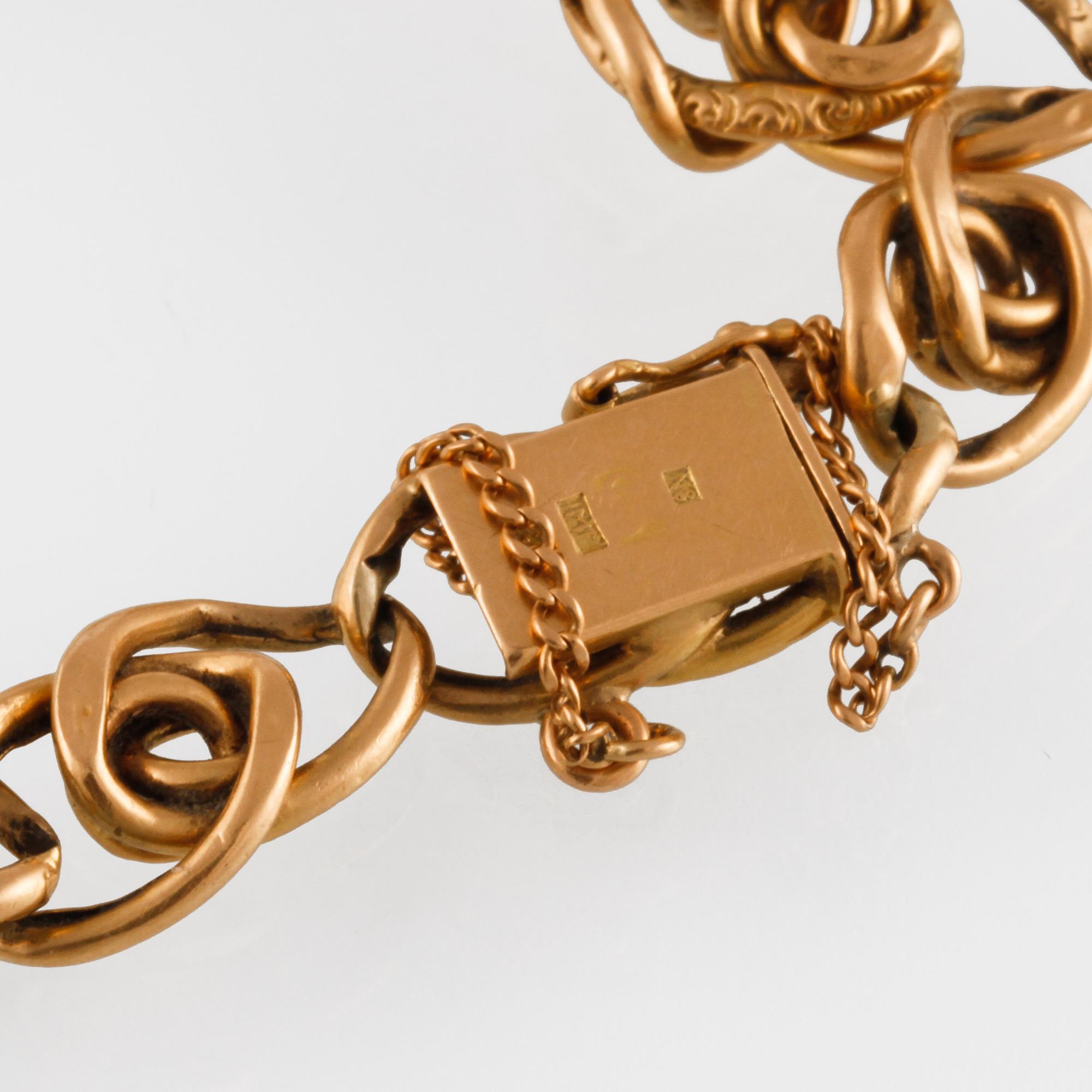 ARMLÄNK, 18K guld, importstämplad, 1939. Vikt 11,3 gram.