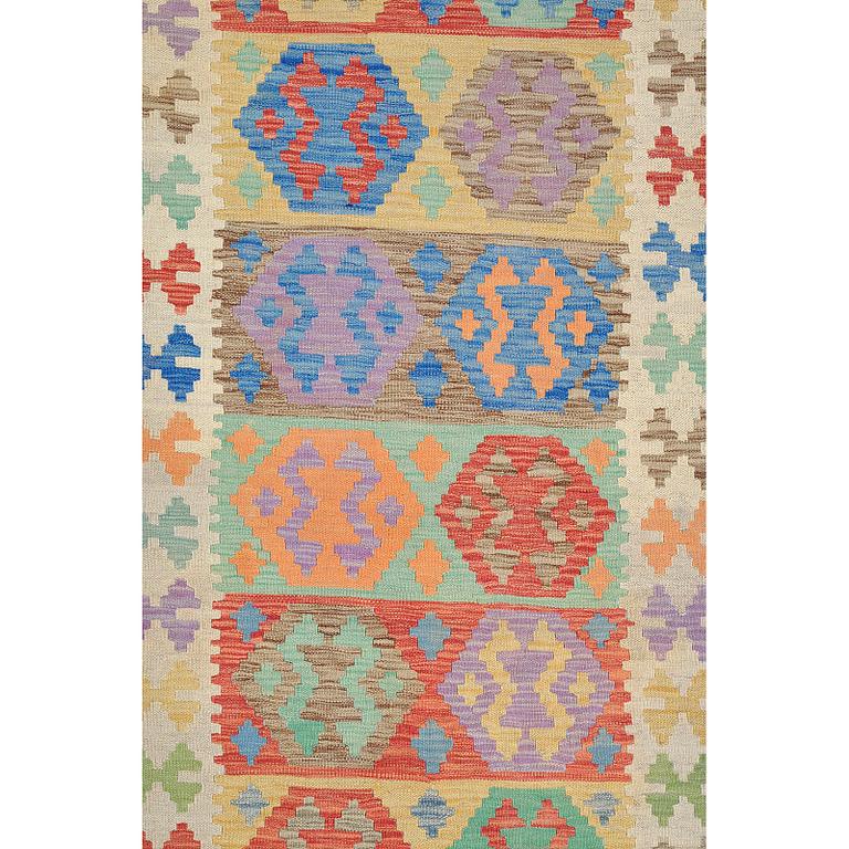A runner, kilim, ca 301 x 91 cm.