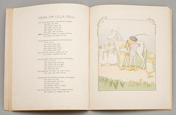BOK, Blommornas bok, visar af Jeanna Osterdahl, bilder av Elsa Beskow. Med blyertsdedikation av Elsa Beskow.