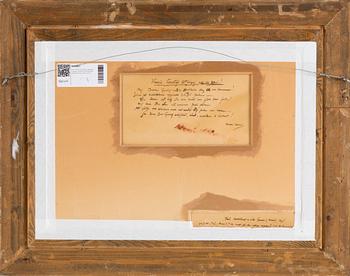 HELMER OSSLUND, signerad Helmer Osslund. Olja på smörpapper uppklistrat på papp-pannå.