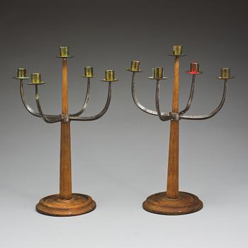 KANDELABRAR, ett par, 1900-tal.