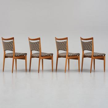 Finn Juhl, a set of 4 'SW86' + 1 oak chairs, Søren Willadsen, Denmark.