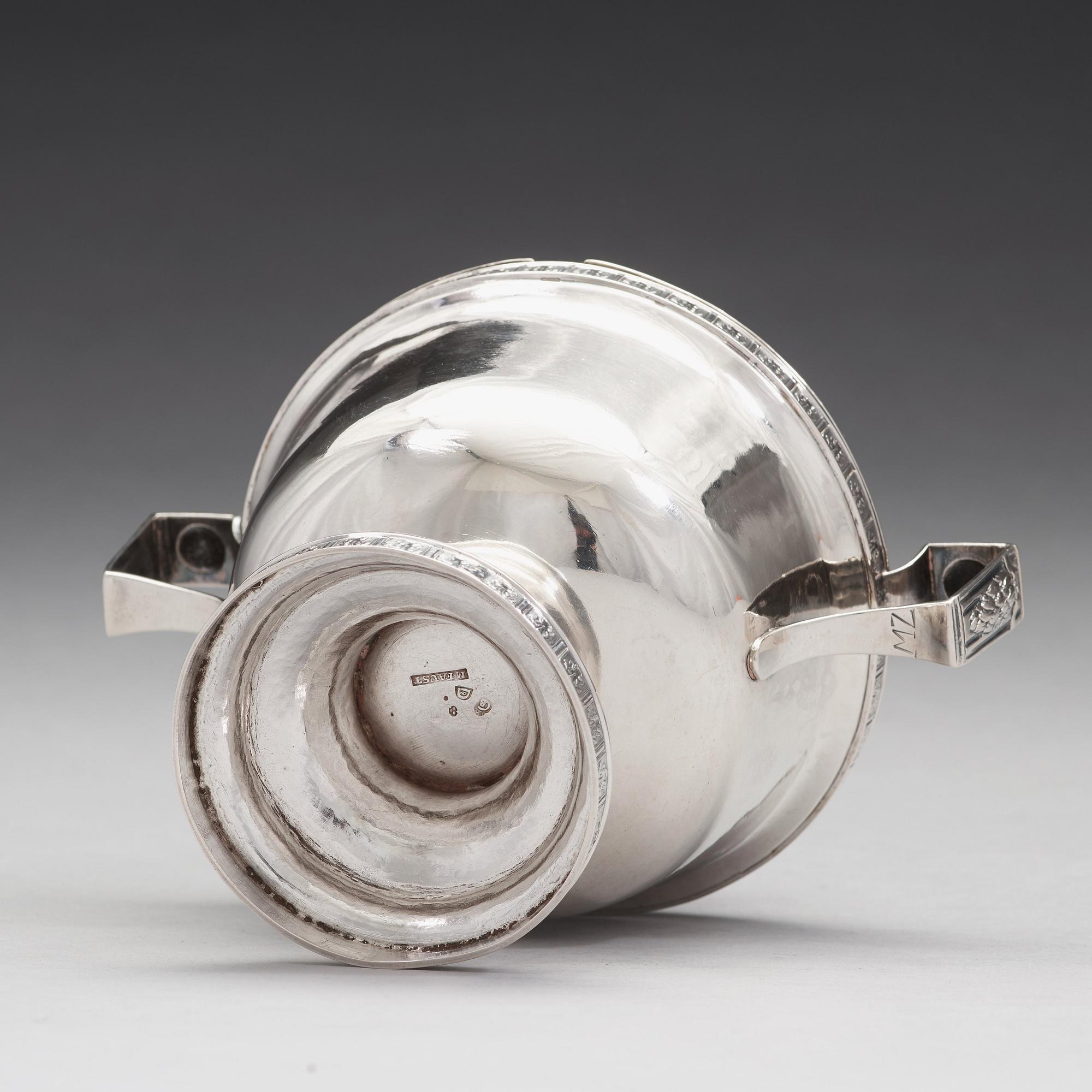 Melchior Faust, sockerskål, silver, Göteborg 1786, gustaviansk.