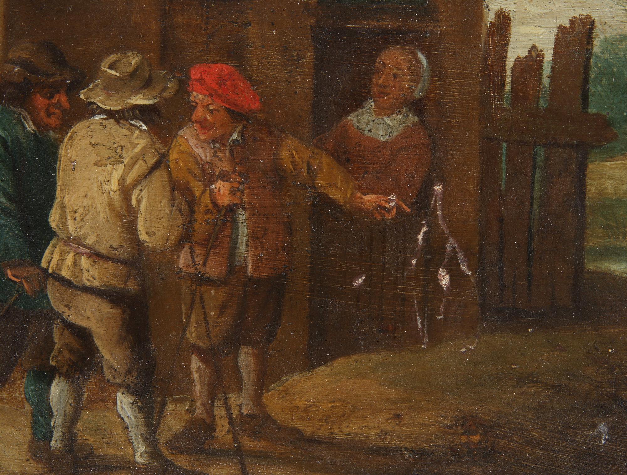 OKÄND KONSTNÄR, olja på pannå, 1800-tal.