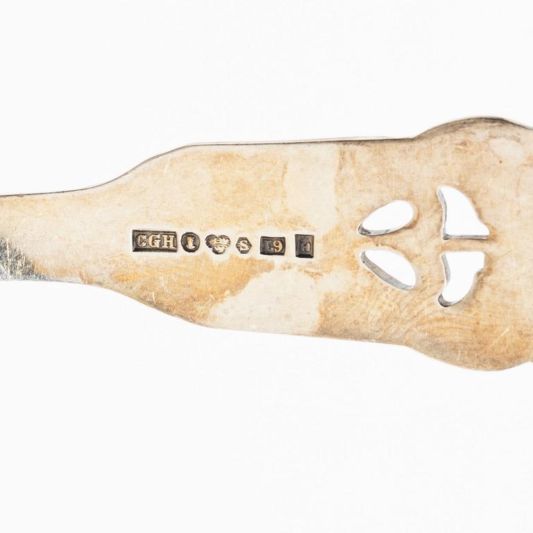 25 silver dessert/fruit flat ware, Brødrene Mylius, Norway.