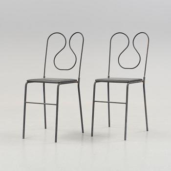 A PAIR OF JONAS BOHLIN "LIV" CHAIRS, Jonas Bohlin Design Stockholm. One labelled underneath the seat.