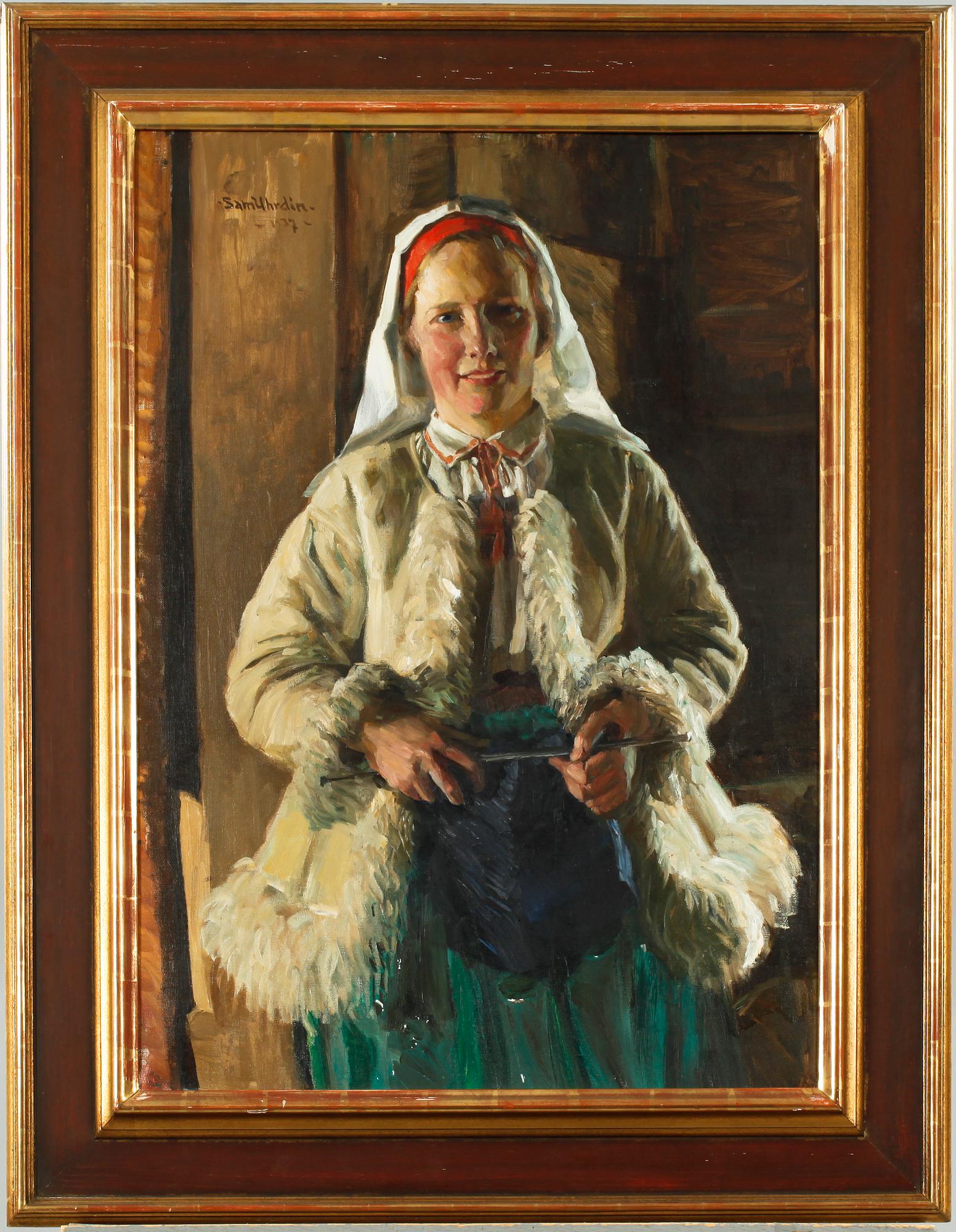 SAM UHRDIN, oil on canvas, signed and dated 1937.
