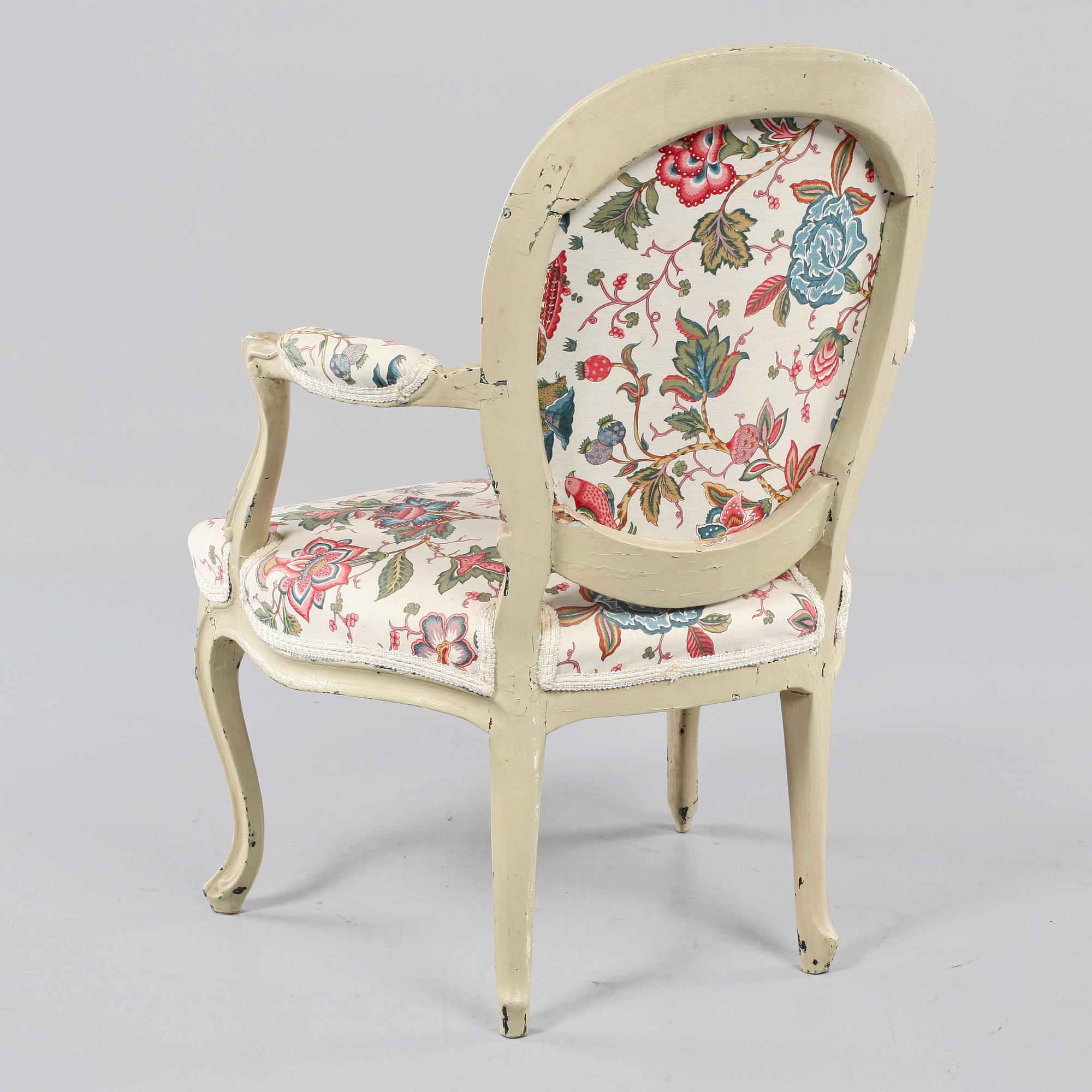 KARMSTOL, Louis XV, 1700-talets senare del.