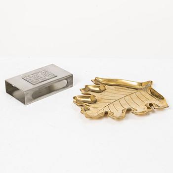 Dish and matchbox holder, Firma Svenskt Tenn.