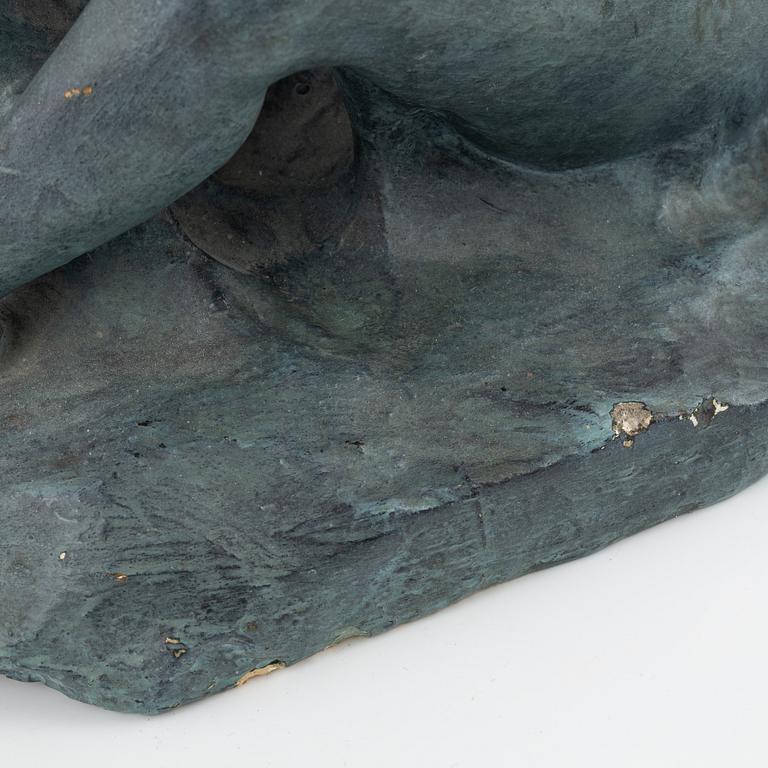 Carl Eldh, sculpture, patinated plaster.