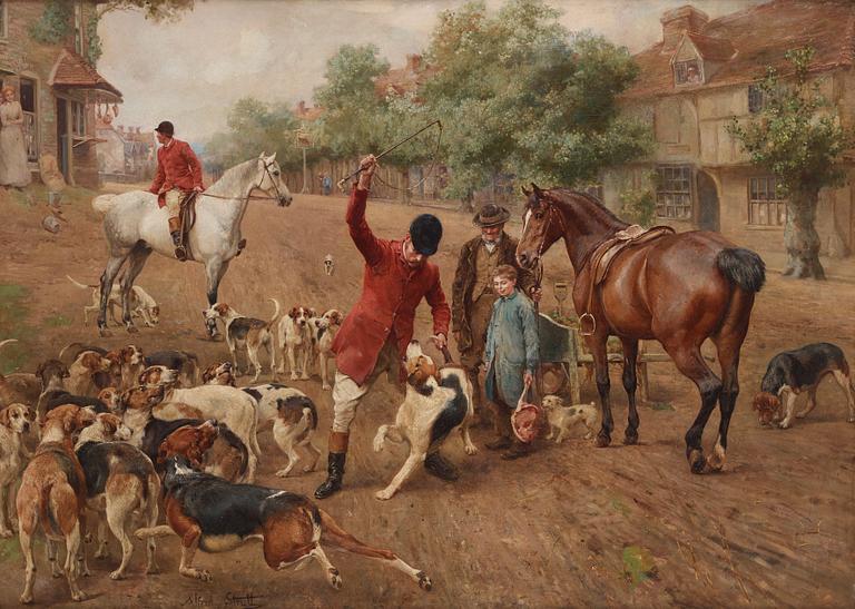 Alfred William Strutt, "The Fox Hunt - the punishment" and "The Fox Hunt - the theft".