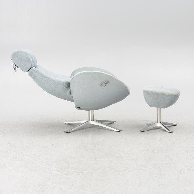 Jahn Aaamod, fåtölj med fotpall, Globe, Conform.