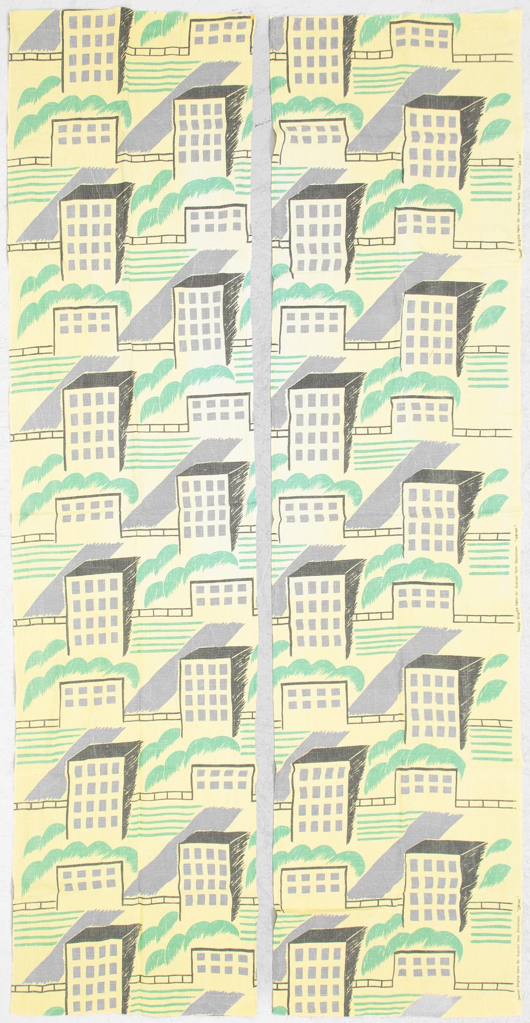 Birgitta Hahn, a pair of "Gärdet" curtains, Firma Svenskt Tenn.