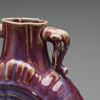 A flambé glazed vase, Qing dynasty, 19th century.