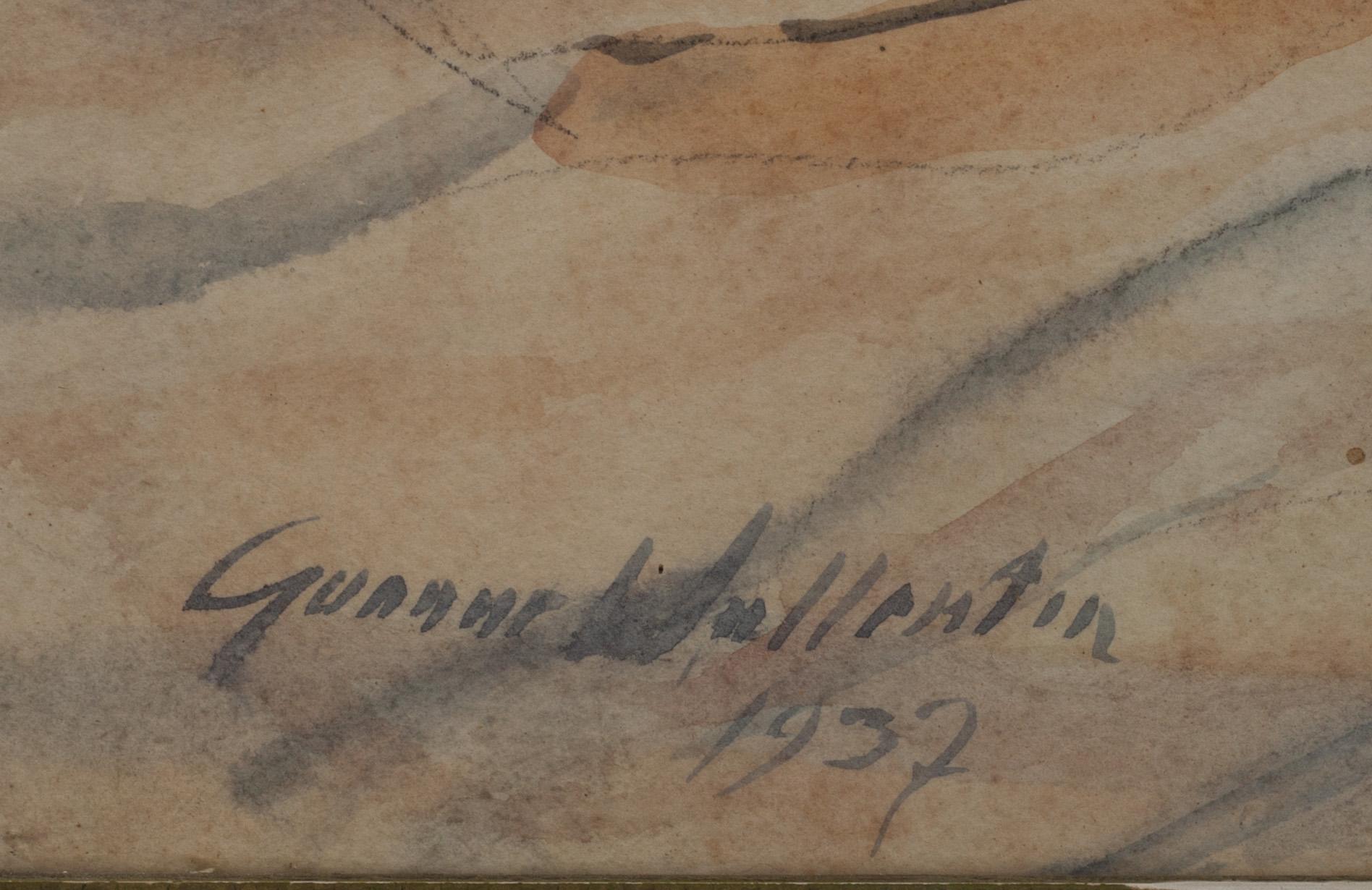 GUNNAR WALLENTIN, akvarell , signerad och daterad 1937.
