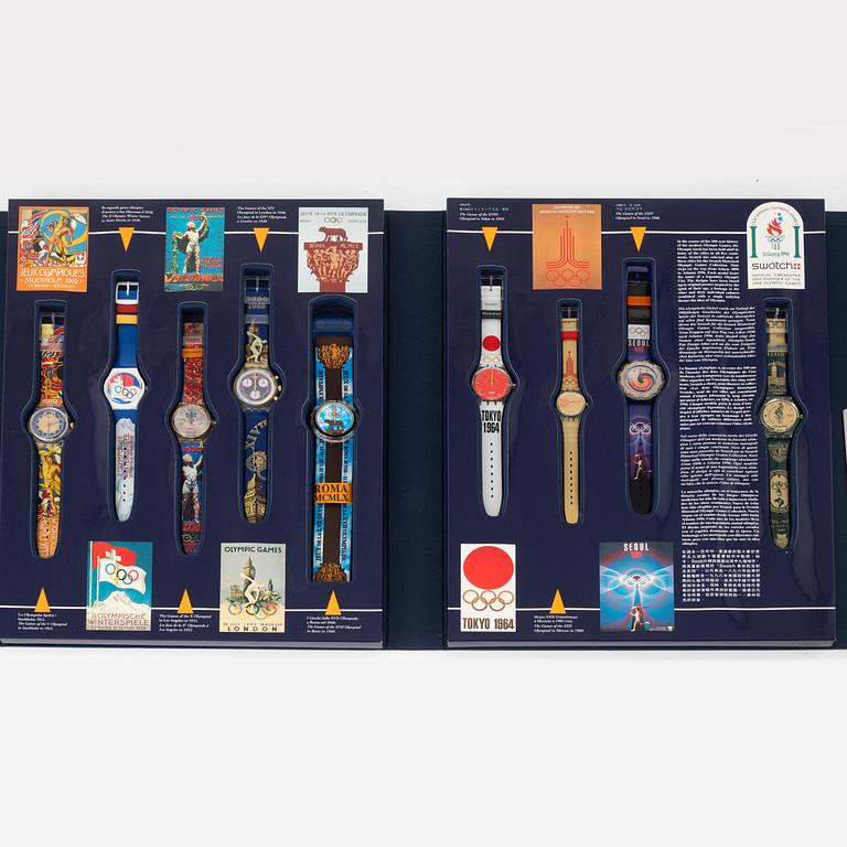 Swatch historical Olympic games collection.