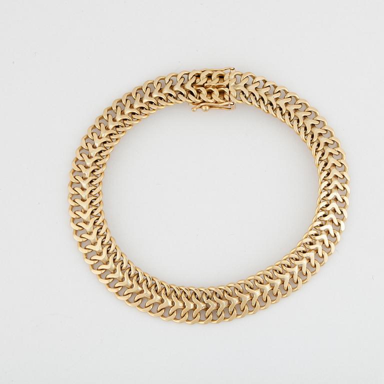 ARMBAND, 18k guld, Sverige, 1976. Vikt ca 19 gr.