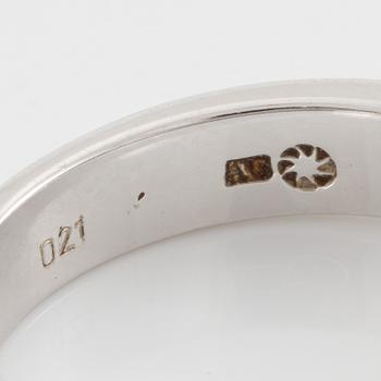Ring in 18K white gold set with a brilliant-cut diamond, approximately 0.21 ct.