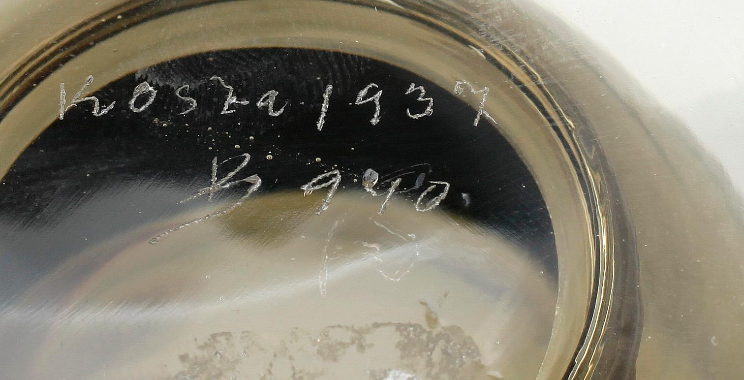 VAS, glas, Art deco, Elis Bergh, Kosta, sign o dat 1937. "Xg 940".