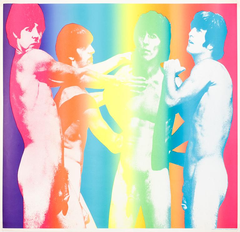 RICHARD BERNSTEIN, "Beatles" Nude Print, tryckt av Permild & Rosengren, Danmark, 1968.