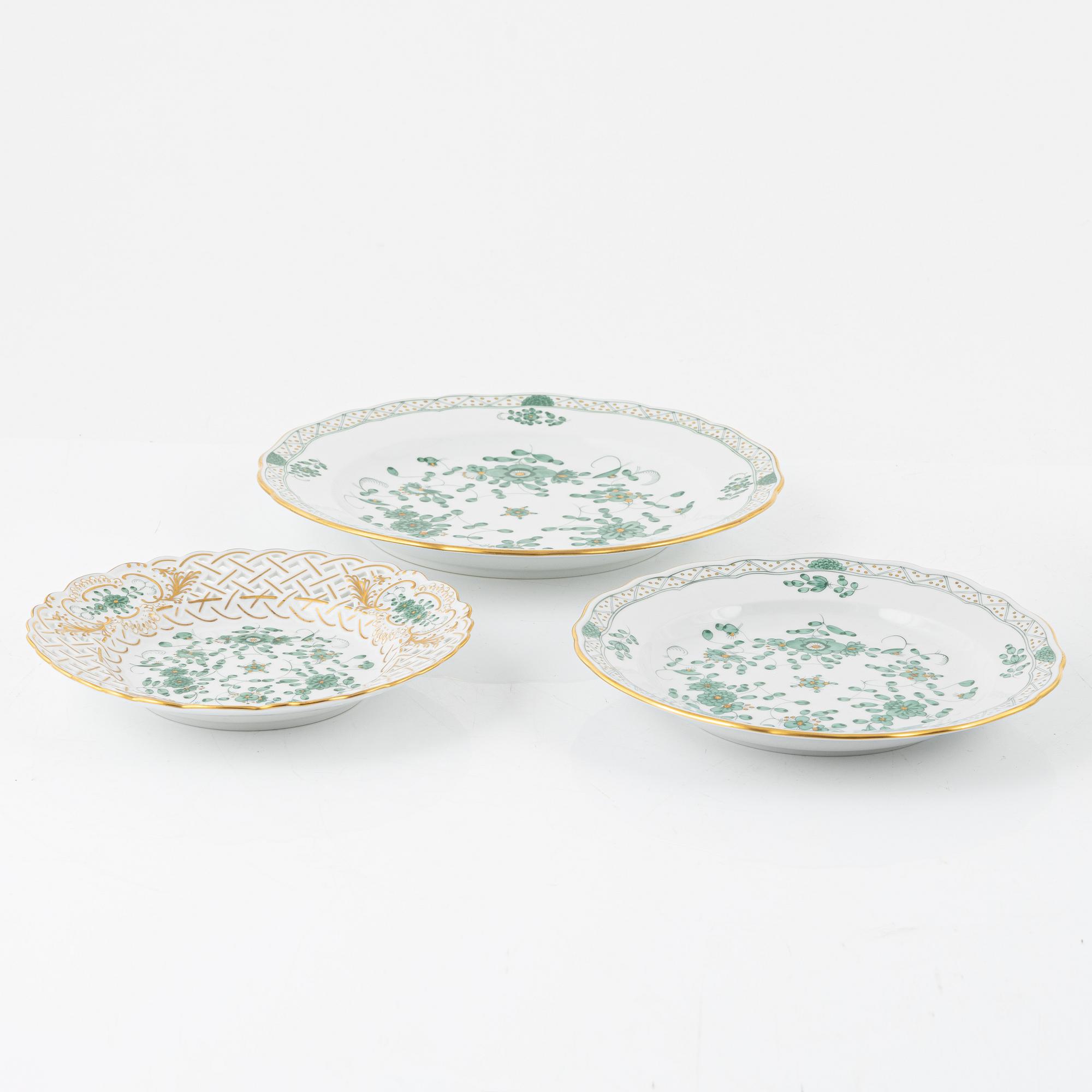 Meissen, mat-och kaffeservis, 59 delar, "Indische Malerei Grün", Tyskland.