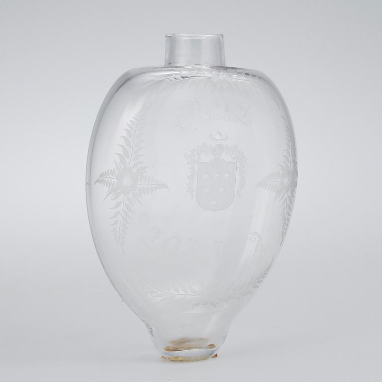 FLASKA, glas, 1800-tal.