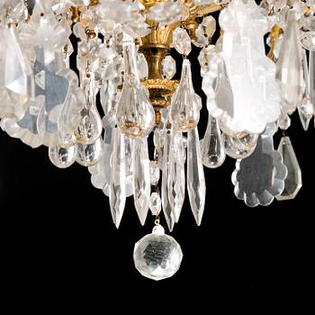 A SWEDISH CHANDELIERE, middel of the 19th century.