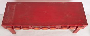 Ewa Wrangel and Lars-Göran Nilsson, hall furniture and mirror, Glas & Trä, Hovmantorp, second half of the 20th century.