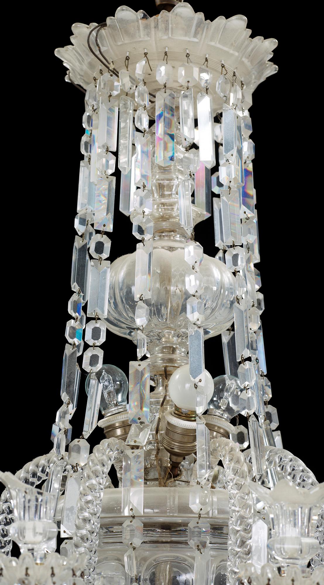 LJUSKRONA, oscariansk, omkring sekelskiftet 1900. Höjd 90 cm.