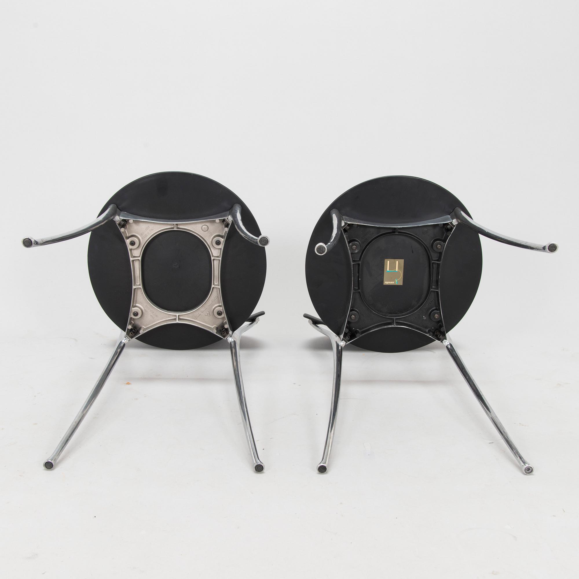 Enzo Mari, stolar, 4 st, "Tonietta", Zanotta, Italien.