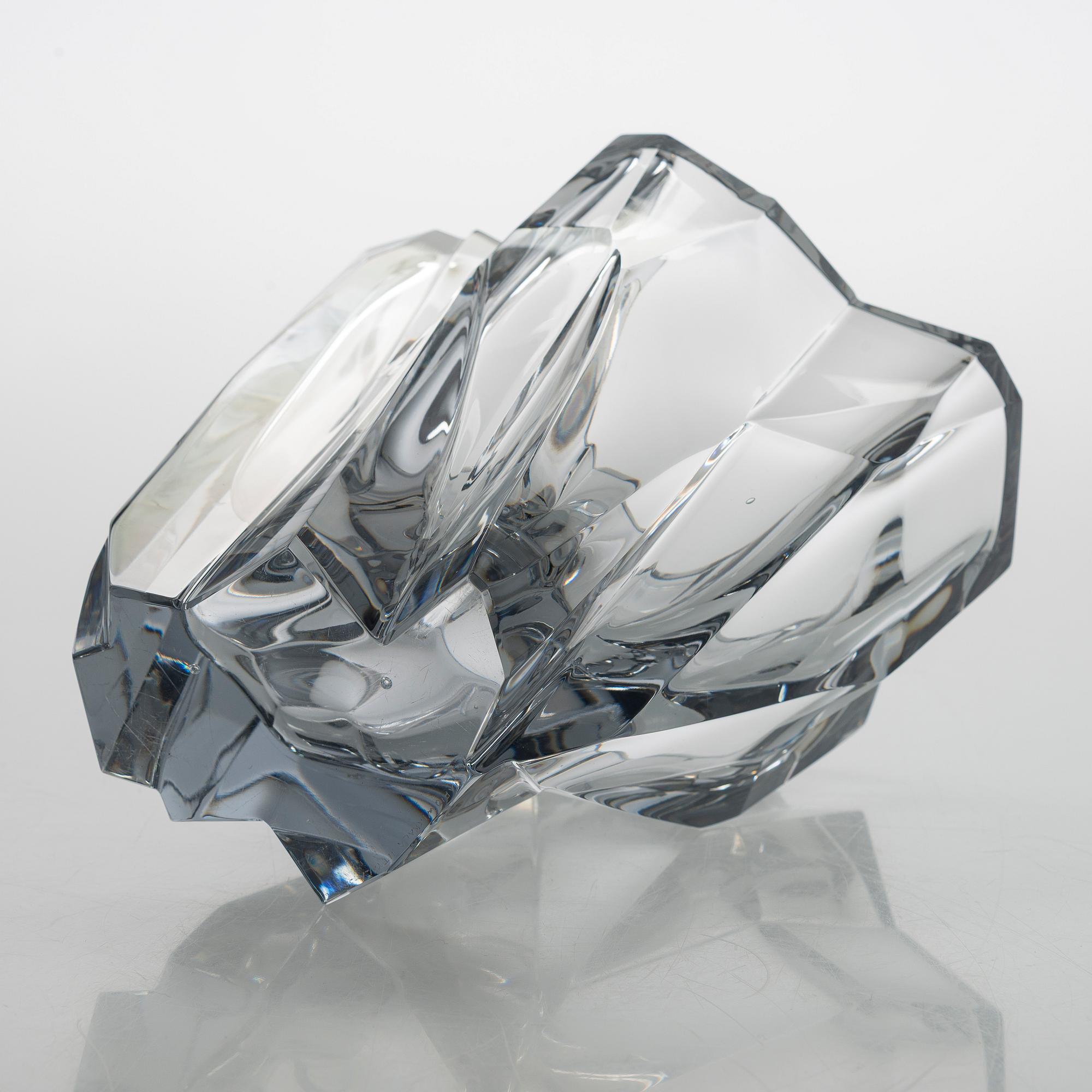Tapio Wirkkala, maljakko, "Jäävuori", signeerattu Tapio Wirkkala Iittala -55.