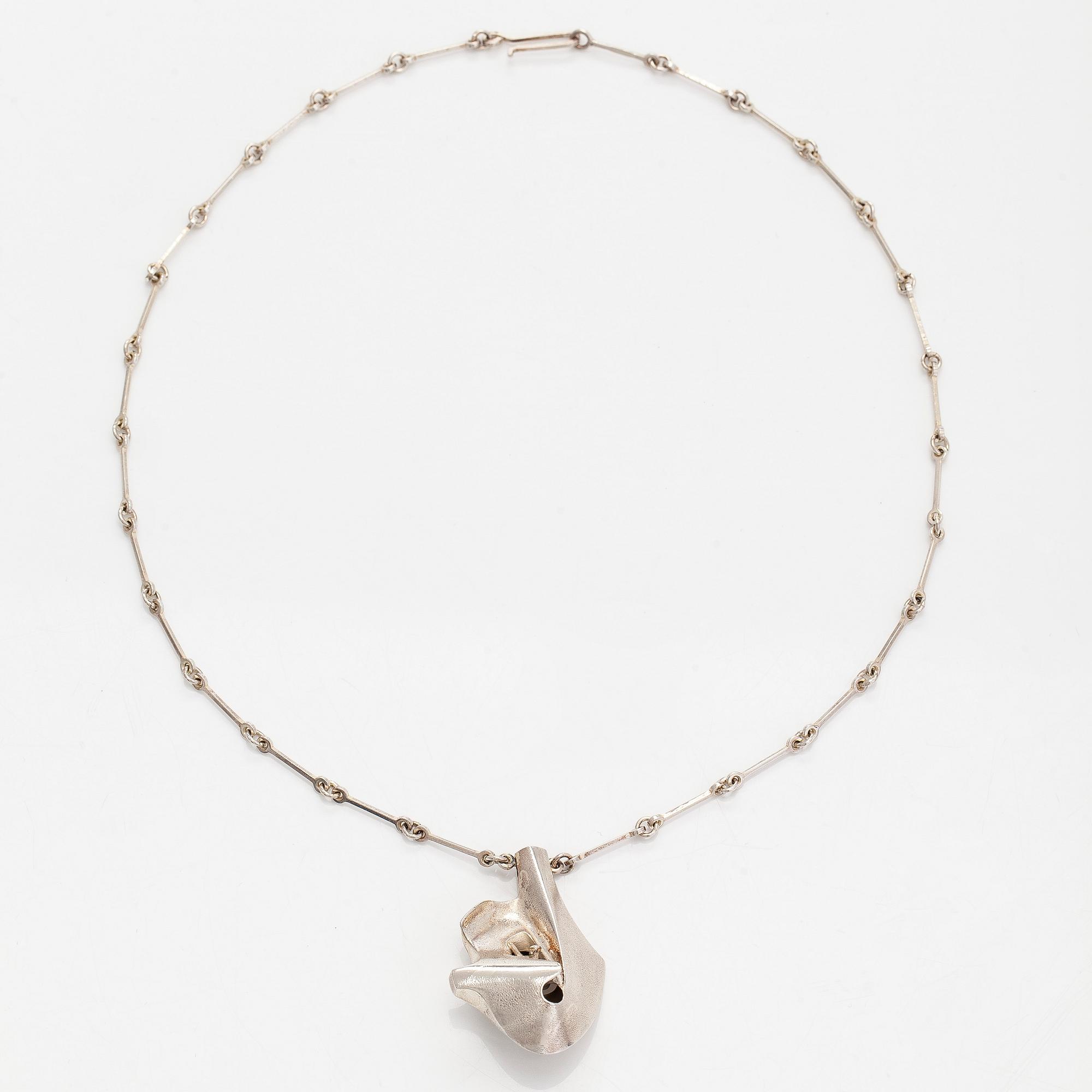 Björn Weckström, necklace, “Auriga”, silver, Lapponia, 1977.