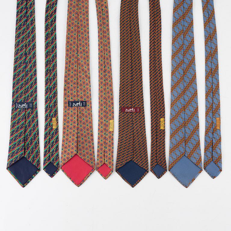 Hermès, slipsar, 4 st.