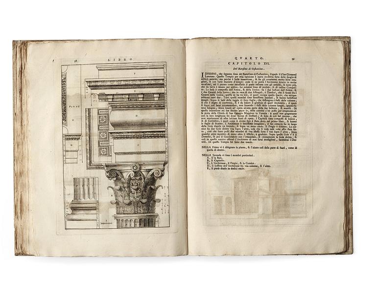 ANDREA PALLADIO (1518-1580). I Qvattro Libri dell´ architettura, Domenico de`Franceschi, Venedig 1570.