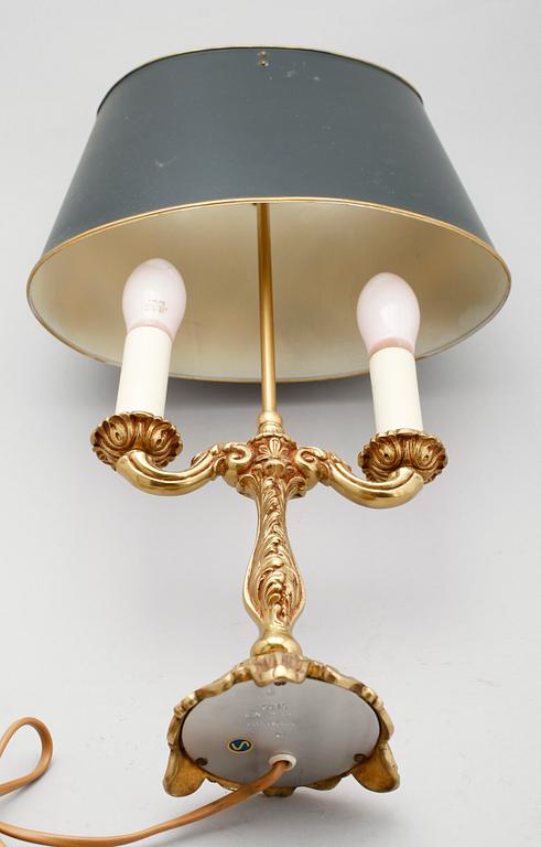 BORDSLAMPA, rokokostil, 1900-talets mitt.