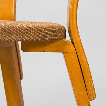 Alvar Aalto, pöytä "73" ja tuoleja, 4 kpl, malli 69, O.Y. Huonekalu-ja Rakennustyötehdas A.B. 1940-luku.